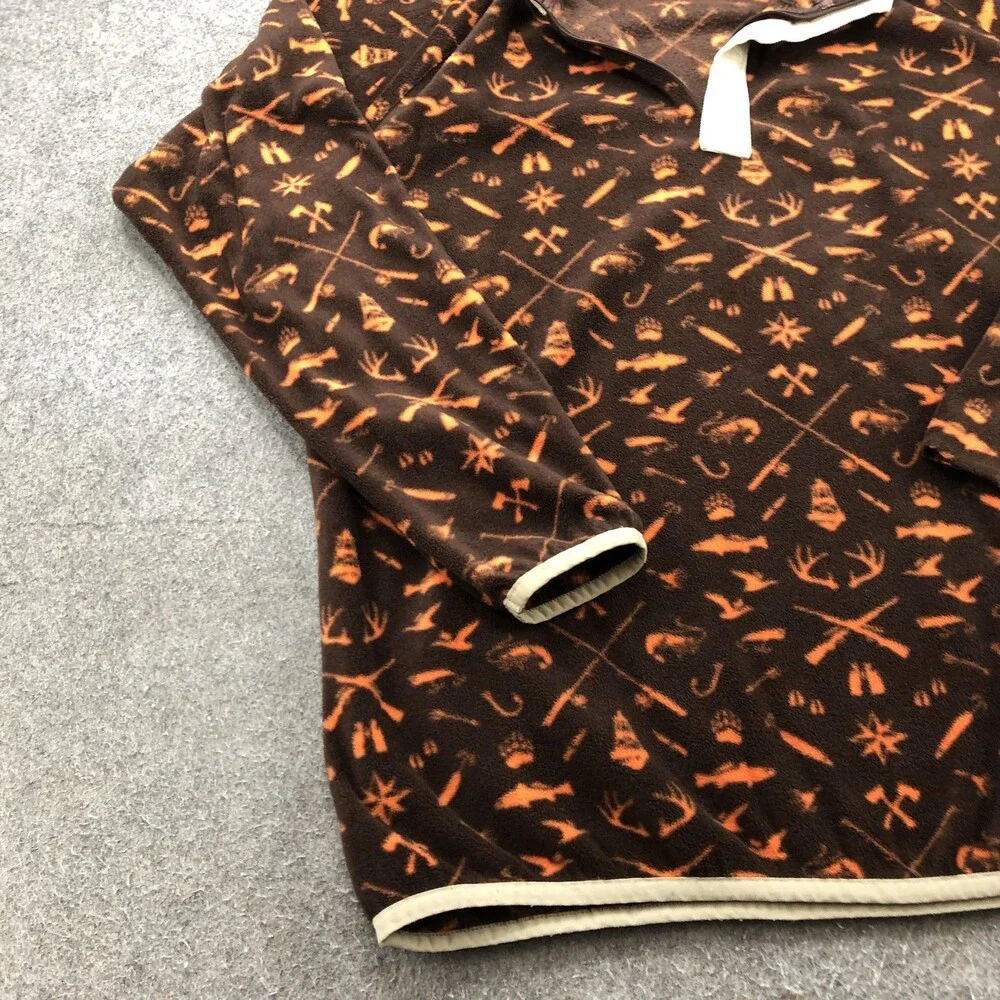 Southern Marsh Sweater Mens XL Brown Fleece Pullover Hunting Outdoor Print - Picture 2 of 10